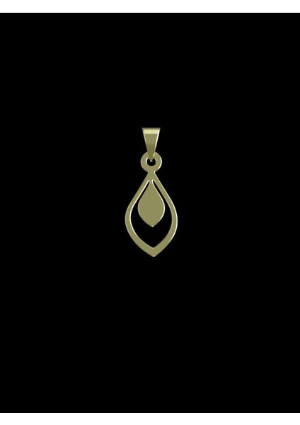 14 Ayar Altın Gözyaşı Damlası Kolye Ucu 1 Gr, KC12048 Kodlu