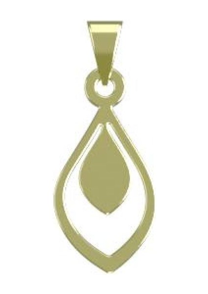 14 Ayar Altın Gözyaşı Damlası Kolye Ucu 1 Gr, KC12048 Kodlu
