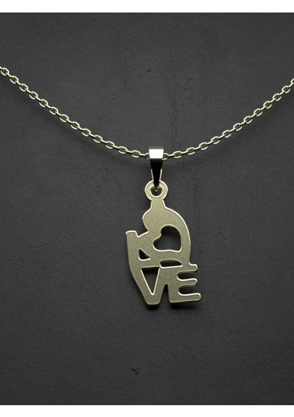 14 Ayar Altın Aşk Kolye Ucu 1 Gr, KC11519 Kodlu