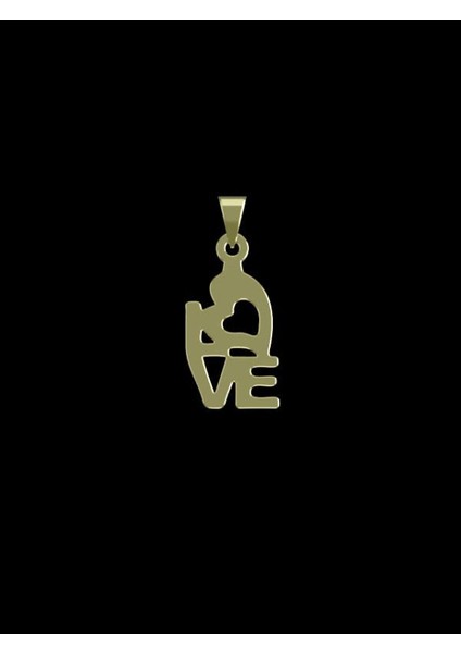 14 Ayar Altın Aşk Kolye Ucu 1 Gr, KC11519 Kodlu