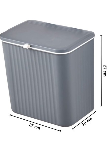 Gri Mutfak Tezgah Üstü Dolap Askılı 15 Lt Çöp Kovası, Pratik ve Şık Tasarım indirimleri