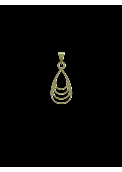 14 Ayar Altın Gözyaşı Damlası Kolye Ucu 1 Gr, KC10764 Kodlu
