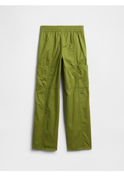 Kız Çocuk Yeşil Smooth Twill Jogger Pantolon modelleri