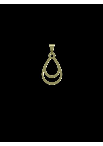 14 Ayar Altın Gözyaşı Damlası Kolye Ucu 1 Gr, KC11998 Kodlu