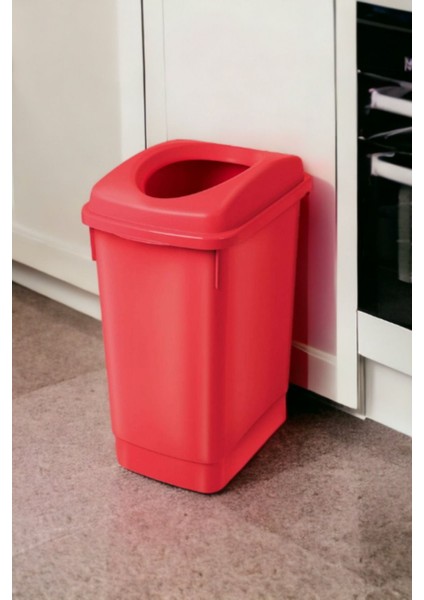 Kırmızı 27L Banyo ve Otel Atık Kutusu, Geri Dönüşüm Kovası