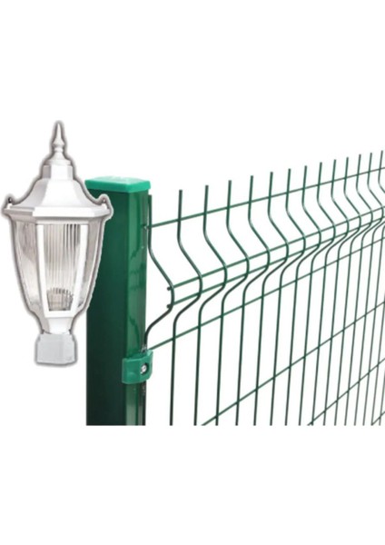 Beyaz Altıgen Direk Üstü Bahçe Çim Çit Panel Aplikasyonu