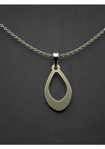 14 Ayar Altın Gözyaşı Damlası Kolye Ucu 1 Gr, KC10306 Kodlu