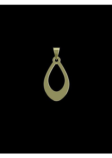 14 Ayar Altın Gözyaşı Damlası Kolye Ucu 1 Gr, KC10306 Kodlu