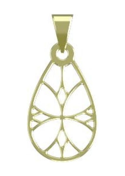 14 Ayar Altın Gözyaşı Damlası Kolye Ucu 1 Gr, KC11875 Kodlu