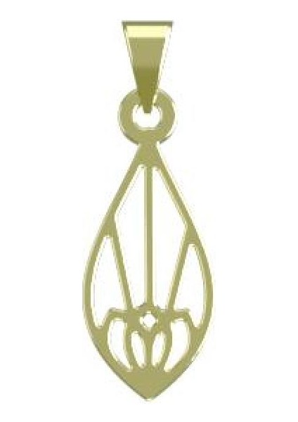 14 Ayar Altın Gözyaşı Damlası Kolye Ucu 1 Gr, KC11579 Kodlu