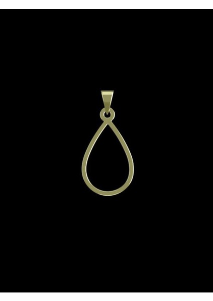 14 Ayar Altın Gözyaşı Damlası Kolye Ucu 1 Gr, KC12280 Kodlu