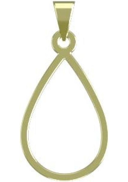 14 Ayar Altın Gözyaşı Damlası Kolye Ucu 1 Gr, KC12280 Kodlu