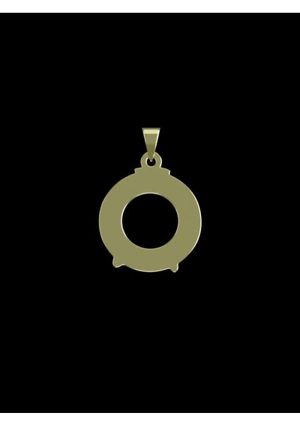 14 Ayar Altın Daire Kolye Ucu 1 Gr, KC11986 Kodlu