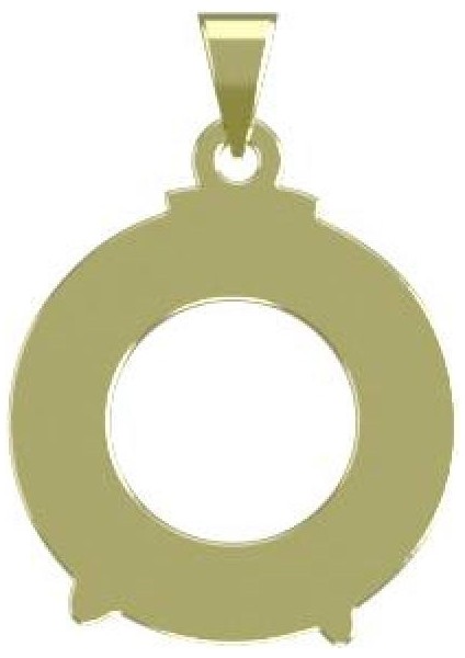 14 Ayar Altın Daire Kolye Ucu 1 Gr, KC11986 Kodlu