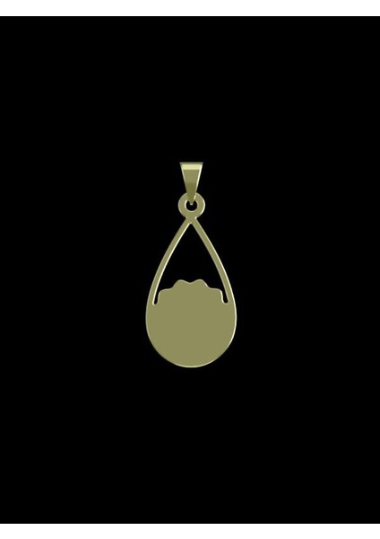 14 Ayar Altın Gözyaşı Damlası Kolye Ucu 1 Gr, KC12111 Kodlu