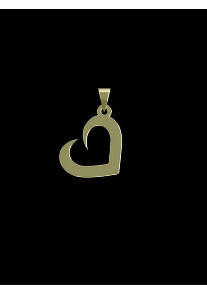 14 Ayar Altın Kalp Kolye Ucu 1 Gr, KC17642 Kodlu
