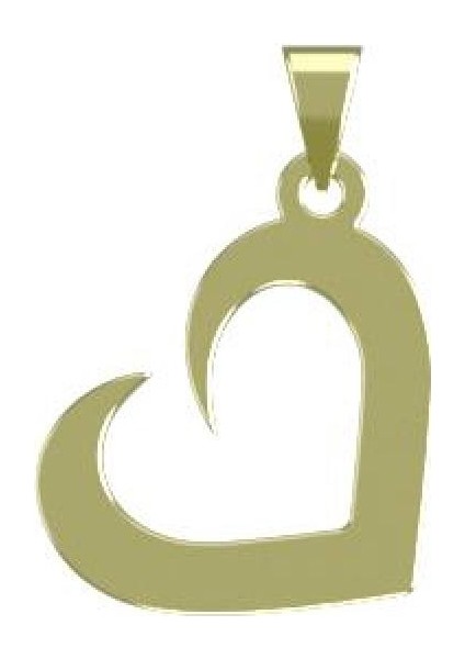 14 Ayar Altın Kalp Kolye Ucu 1 Gr, KC17642 Kodlu