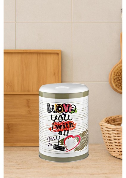 Yuvarlak Desenli Metal Çöp Kovası, Banyo ve Mutfak Için Şık ve Dayanıklı Tasarım