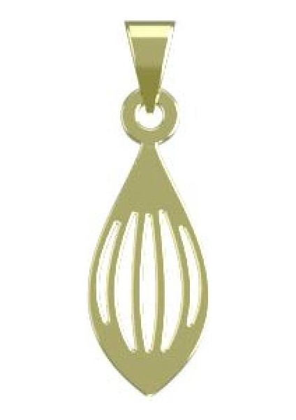 14 Ayar Altın Gözyaşı Damlası Kolye Ucu 1 Gr, KC10838 Kodlu