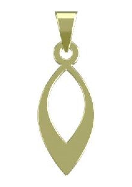 14 Ayar Altın Gözyaşı Damlası Kolye Ucu 1 Gr, KC12018 Kodlu