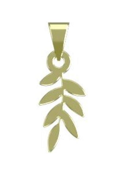 14 Ayar Altın Yaprak Kolye Ucu 1 Gr, KC15225 Kodlu