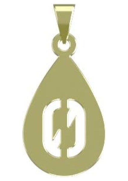 14 Ayar Altın Sıfır S Kolye Ucu 1 Gr, KC12283 Kodlu