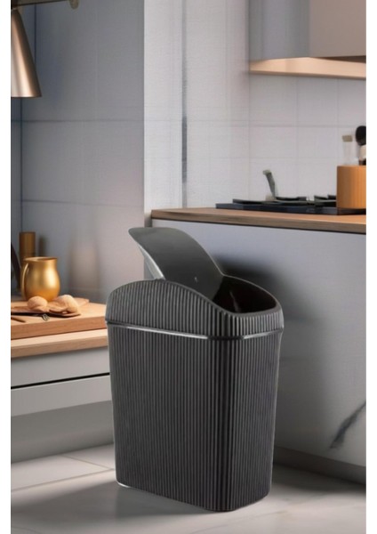 6 Lt Siyah Çok Amaçlı Çöp Kovası, Mutfak, Banyo, Ofis Için Kullanışlı ve Şık fırsatları