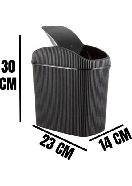 6 Lt Siyah Çok Amaçlı Çöp Kovası, Mutfak, Banyo, Ofis Için Kullanışlı ve Şık indirimleri