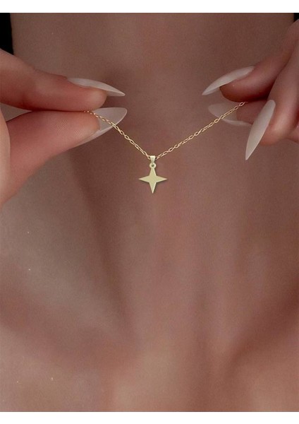 14 Ayar Altın Yıldız Kolye Ucu 1 Gr, KC15508 Kodlu