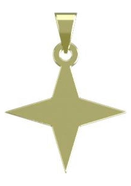 14 Ayar Altın Yıldız Kolye Ucu 1 Gr, KC15508 Kodlu
