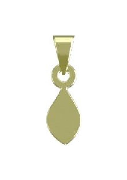 14 Ayar Altın Gözyaşı Damlası Kolye Ucu 1 Gr, KC11966 Kodlu