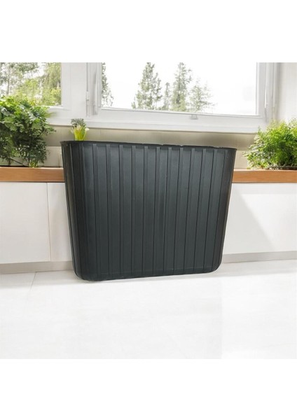 Şık Siyah Çizgili 8 Lt Mutfak Tezgah ve Dolap Askılı Çöp Kovası fiyatları