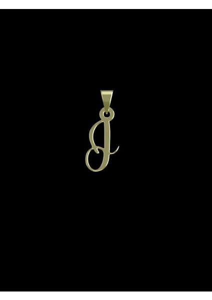 14 Ayar Altın J Harfi Kolye Ucu 1 Gr, KC12297 Kodlu