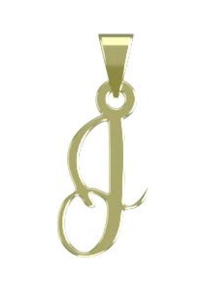 14 Ayar Altın J Harfi Kolye Ucu 1 Gr, KC12297 Kodlu