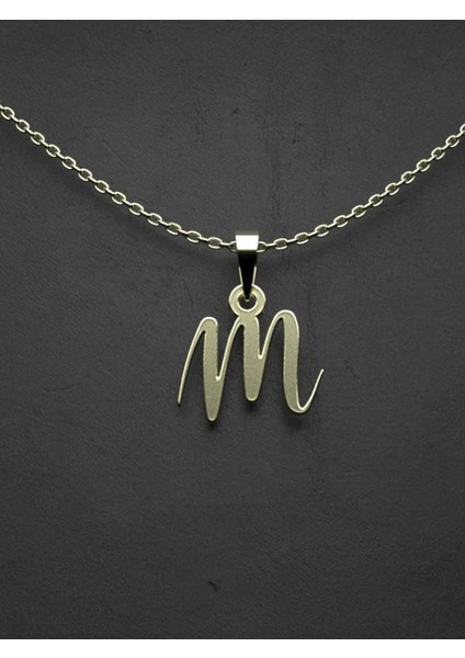 14 Ayar Altın M Harfi Kolye Ucu 1 Gr, KC12316 Kodlu