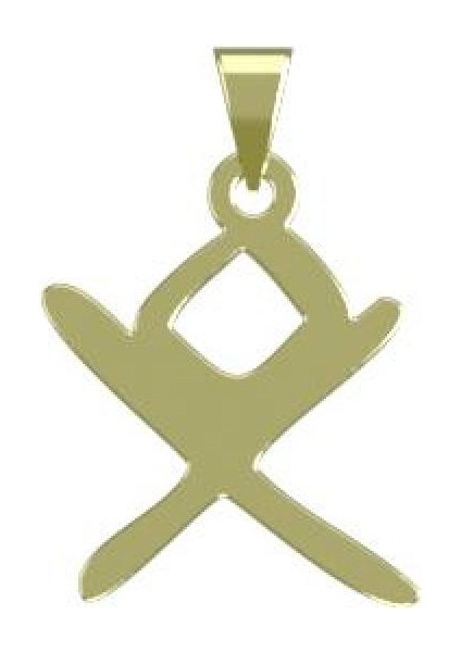 14 Ayar Altın Geometrik Kolye Ucu 1 Gr, KC16188 Kodlu