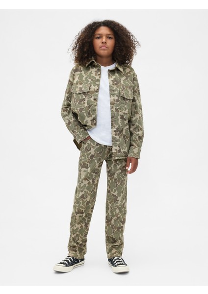 Erkek Çocuk Kamuflaj Original Straight Jean