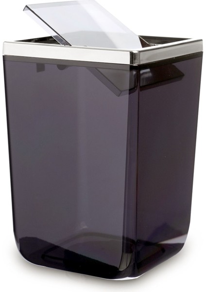 Şeffaf Siyah 6 Litre Çöp Kovası, Modern ve Şık Tasarım