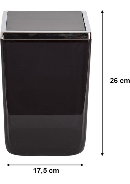 Şeffaf Siyah 6 Litre Çöp Kovası, Modern ve Şık Tasarım fiyatları