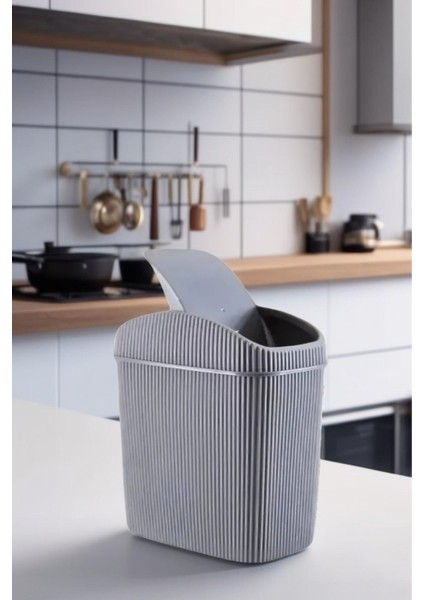3'lü Gri Çöp Kutusu Seti, Mutfak, Banyo, Ofis Için Pratik ve Şık Tasarım fiyatları