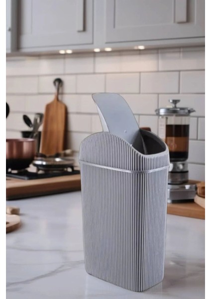 3'lü Gri Çöp Kutusu Seti, Mutfak, Banyo, Ofis Için Pratik ve Şık Tasarım fırsatları