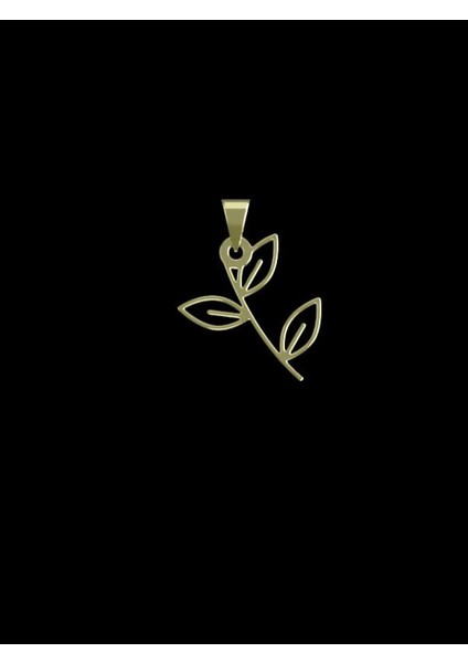 14 Ayar Altın Yaprak Kolye Ucu 1 Gr, KC15982 Kodlu