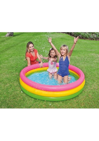 3 Boğumlu Sunset Havuz 147X33 Cm, Renkli, Eğlence Dolu Yaz Keyfi