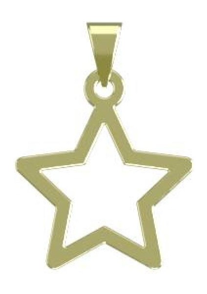 14 Ayar Altın Yıldız Kolye Ucu 1 Gr, KC15353 Kodlu