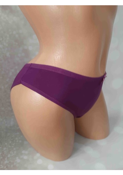 Mor Renginde %92 Pamuk Cotton %8 Elastan Düz Kadın Rahat Külot fiyatları