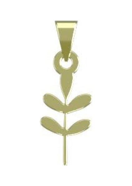 14 Ayar Altın Yaprak Kolye Ucu 1 Gr, KC15078 Kodlu