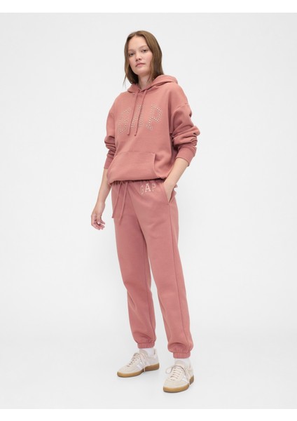 Kadın Açık Pembe Gap Logo Fleece Jogger Eşofman Altı