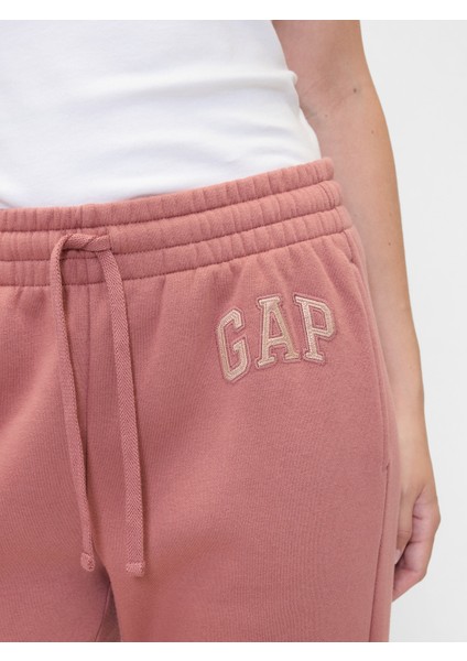 Kadın Açık Pembe Gap Logo Fleece Jogger Eşofman Altı modelleri