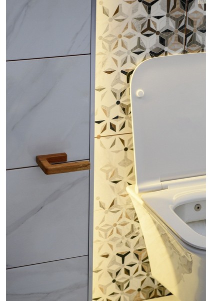 Ahşap Tuvalet Kağıtlık, Kayın Ağacından, Yapışkanlı, Doğal ve Şık Tasarım