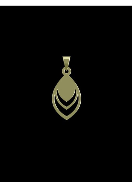 14 Ayar Altın Gözyaşı Damlası Kolye Ucu 1 Gr, KC10087 Kodlu